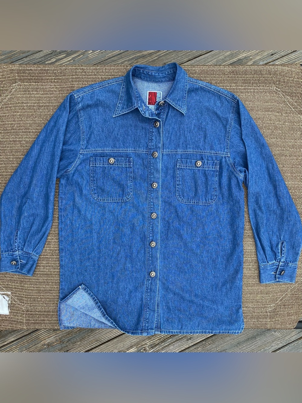Vintage 90s Sunbelt Denim Button Down Shirt Medium